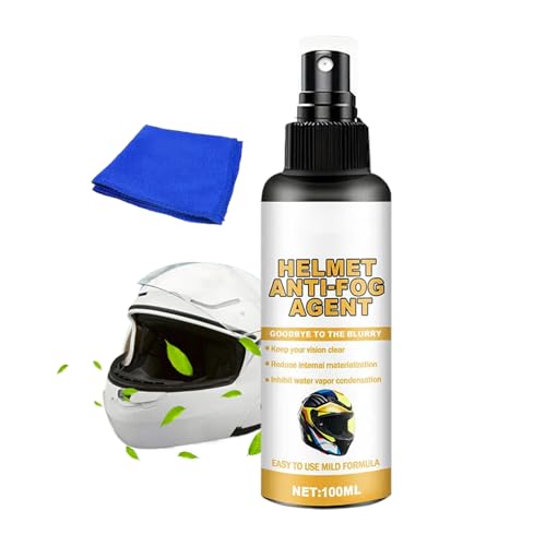 Ofcwoa Spray anti-buée pour visière de casque | Désembueur imperméable 100 ml Spray anti-buée pour casque de moto | Pour visières, lunettes de moto, ski, snowboard, sport, hommes et femmes