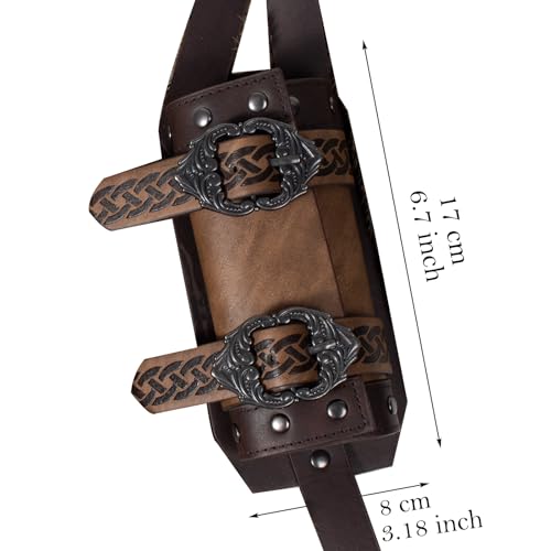 Vaina de cuero medieval para evitar caídas de espadas en cosplay LARP 7