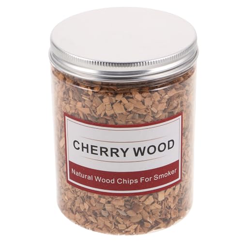 WEKADRIN Astillas de Madera de Cerezo para Barbacoa 125 G Trozos Medianos para Ahumar Carne Virutas Naturales para Parrilla y Cocina al Aire Libre Liberación Constante de Humo para