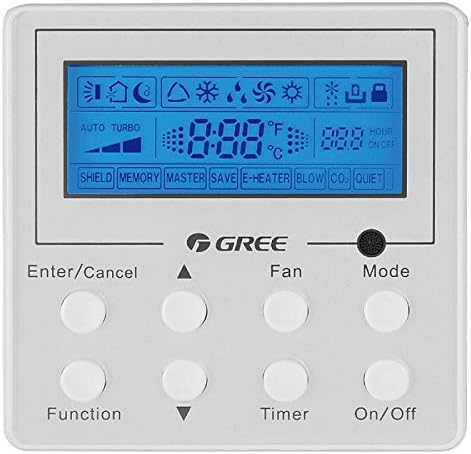 GREE MC20700140, Wired Controller, Push Buttons with Back Light (XK-19)
