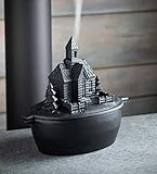 Plow & Hearth Church Wood Stove Steamer in Solid Cast Iron, Matte Black Finish, Rust Resistant,...