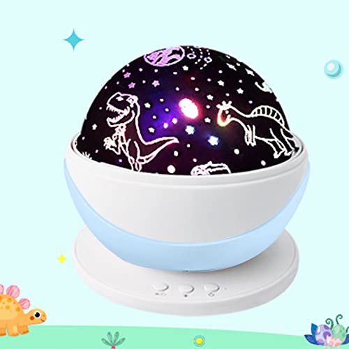 Night Light Projector, Night Light For Kids Room, 2 In 1 Projector Lamp With Dino&Star Theme, Color Changing Night Light Kids (Blue) #TOP3