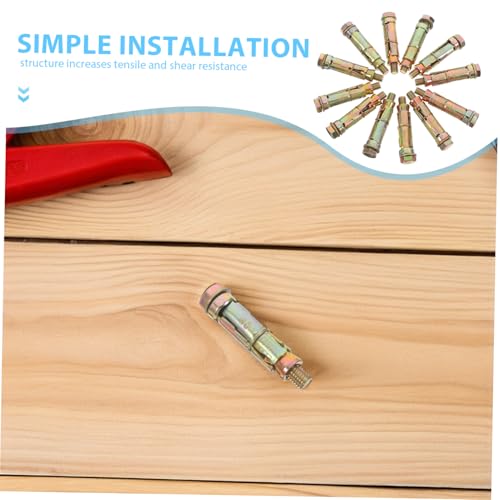 Zerodeko 12Pcs Heavy Duty Expansion Bolts Shield Anchors for Concrete Brick and Wall Construction Durable Fasteners with Exceptional Holding Power for Renovation Projects - Image 3