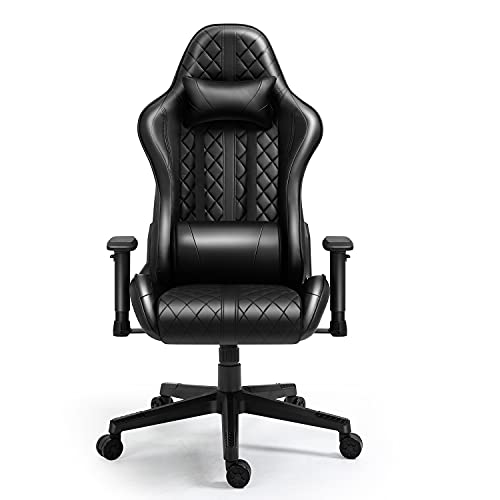 AMINITURE Gaming Chairs High Back Ergonomic Office Chair Racing Video Game Chair with Adjustable Armrests Headrest and Lumbar Pillow E-Sports Chair