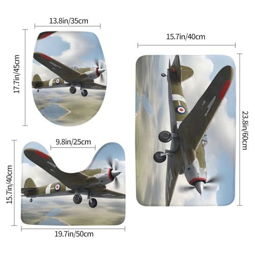 Tapis de bain avion vintage pour une salle de bain rétro et sécurisée - 3