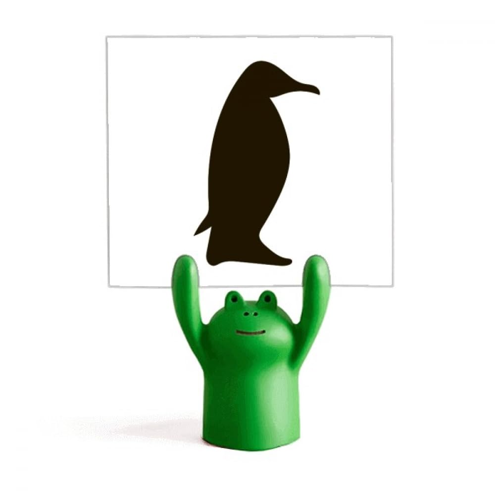 Porte-mémo noir pingouin grenouille stable pour notes - 4