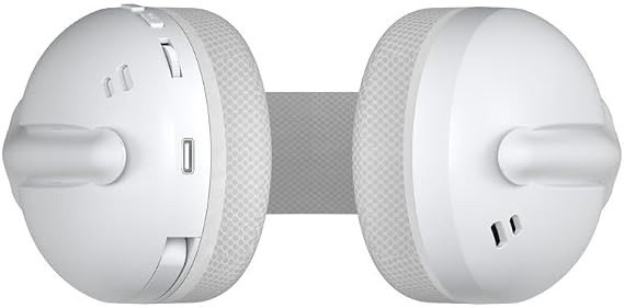 Aula S6 3 Modes Wireless 3.5mm Wired and Bluetooth 5.3 Gaming Gaming Gaming Headset White Ultra Light Memory Sponge 40mm Driver Noise Canceling
