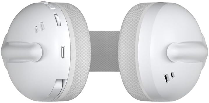 Aula S6 3 Modes Wireless 3.5mm Wired and Bluetooth 5.3 Gaming Gaming Gaming Headset White Ultra Light Memory Sponge 40mm Driver Noise Canceling