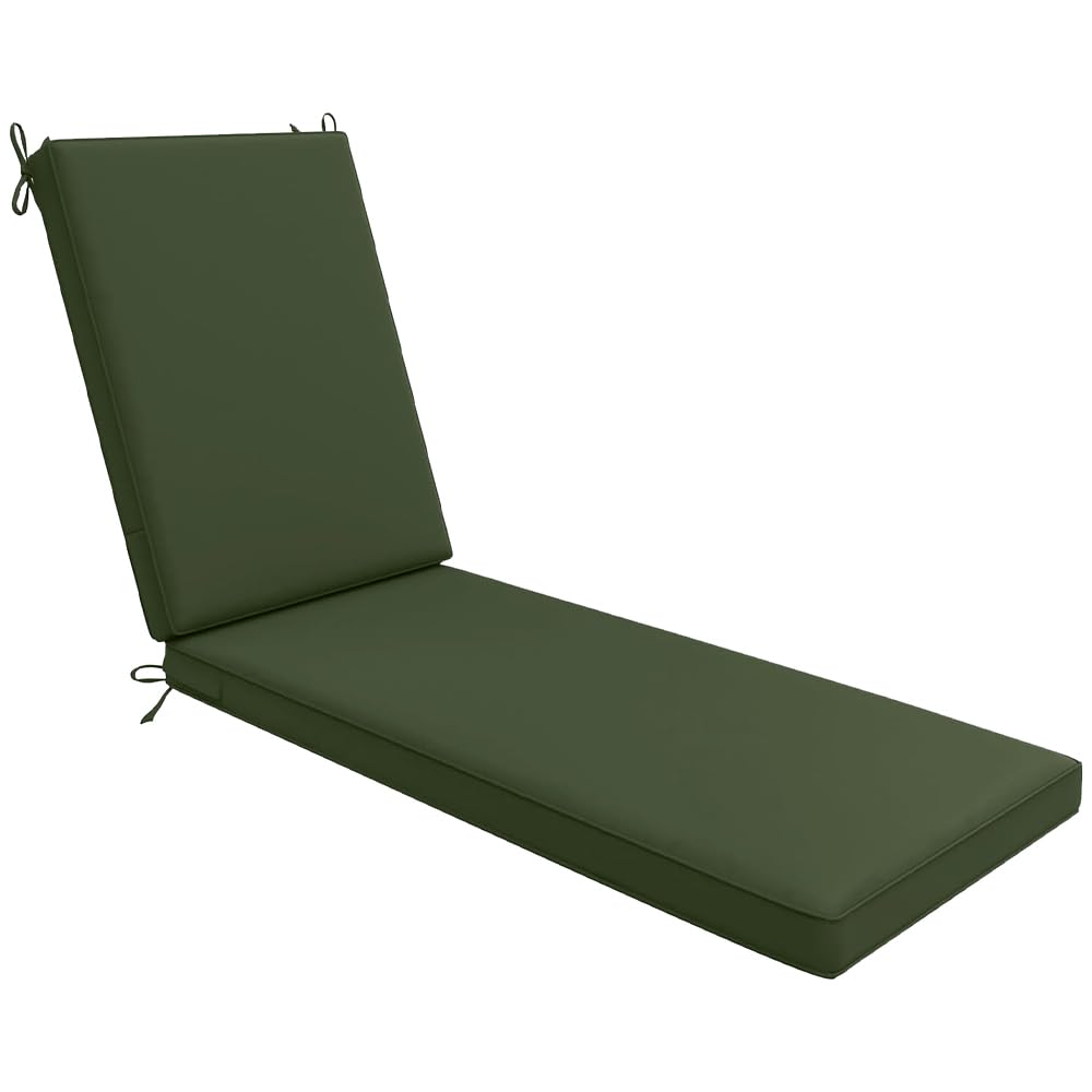 EXZFW Sun Lounger Cushion, Recliner Chair Cushio n, Sunbed Cushions for Sun Loungers, Sunbed Mattress, Sun Lounger Mattress, Garden Patio Beach Cushions for Sun Lounger,Green 38,188x58x8cm
