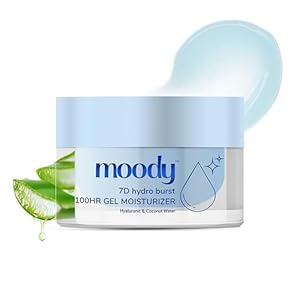 7D Hydro Burst Oil-Free Water Gel Face Moisturizer with Hyaluronic Acid, Ceramides & Peptides for 100HR Hydration | Skin Barrier Repair Cream For All Skin Types | Men & Women, 50 ml