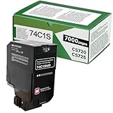WYFYINK 74C1SM0 - Cartuccia toner ad alta resa, 7000 pagine, compatibile con stampanti CS725 CX725 CS720, confezione da 1 pezzo, colore: magenta