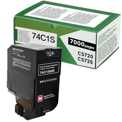Cartouche de toner 74C1SM0 magenta pour éviter les pannes de bureau CS725