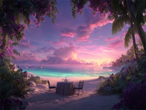 Pintar por numeros playa para decorar el salon con cuadros acrilicos hechos a mano q-150