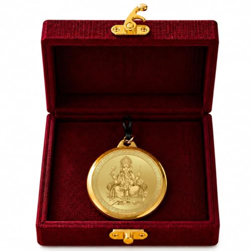 Image of DIVINITI 24K Gold Plated Double-Sided Religious Pendant with Premium Gift Box, Spiritual Locket for Men & Women, Devotional Jewellery for Gifting & Everyday Wear