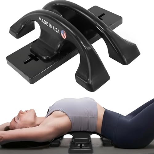 Image of Thrival Arch Back Stretcher - Psoas Muscle Release Tool App for Hip Flexor, Back, Glute, Iliacus, and Neck - Spine Decompressor, Trigger Point, and Myofascial Release - Carbon Black