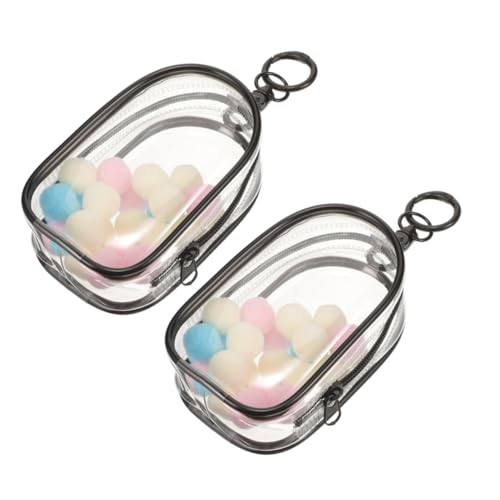 UPKOCH 2 Piezas Bolsa De Bebé con Bolsa De Exhibición De Muñecas Accesorios para Muñecas Lindo Llavero Bolsa Transparente Calesa Cargado Juguete Vitrina para Figuras Mini Felpa