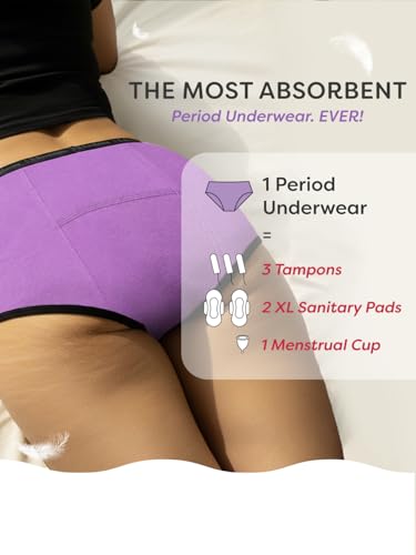 Image of superbottoms MaxAbsorb Period Underwear | Period Panty for Women | 8Hr Absorption | No Leaks, No Stains | High Waist, Full Coverage | Bamboo Fabric + Cotton - Pack of 3