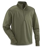 USGI Green Heat Retantive and Moisture Resistant 1/4 Zip Sleeping Shirt, X-Large