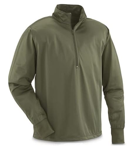 USGI Green Heat Retantive and Moisture Resistant 1/4 Zip Sleeping Shirt, X-Large