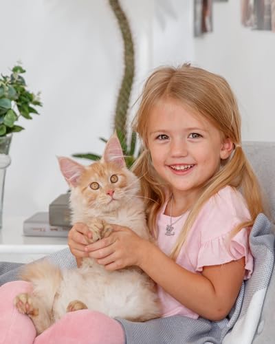 Lanqueen Kitty Cat Pendant Necklace Jewelry for Women Girls Cat Lover Gifts Daughter Loved Necklace3