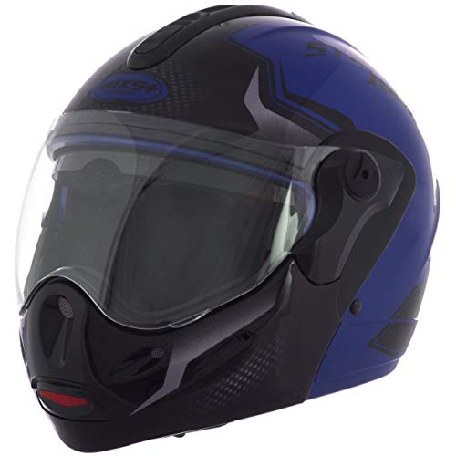 Capacete de Moto Mixs MX Captiva Street Rider Com Viseira Interna Solar Óculos de Sol Articulado Esc