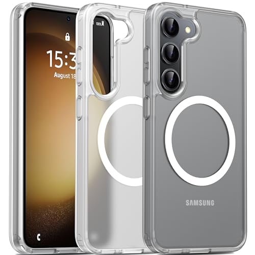 Oterkin Magnetic for Samsung Galaxy S23 Case Matte, S23 Phone Case Compatible with MagSafe Frosted...