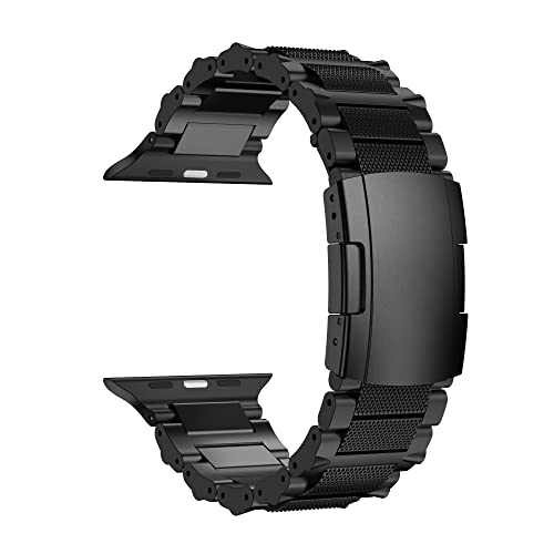 HQEUZ Titanium Bracelet Compatible with Apple Watch Strap 49 mm 46 mm 45 mm 44 mm 42 mm Replacement Strap Adjustable Metal Bracelet Compatible with iWatch Ultra Series 10 9 8 7 6 5 4 3 SE - Image 3