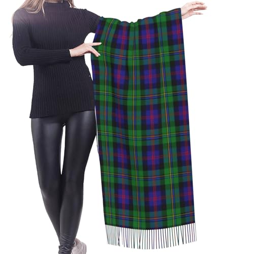 Scottish Clan Rose Hunting Tartan Plaid Imitation Cashmere Tassel Scarf Winter Scarf Autumn Softest Classic Warm2