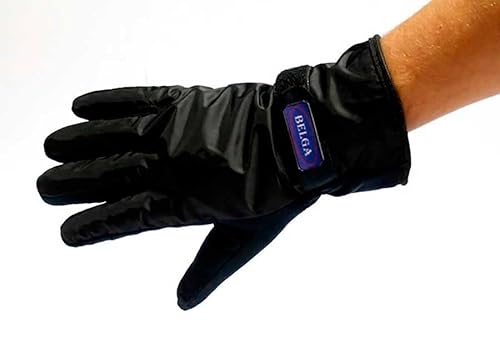 Kit Capa de Chuva PVC Motoqueiro M + Polaina P + Luva Impermeável