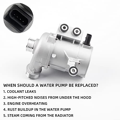 Dasbecan Electric Engine Water Pump Compatible With Bmw Z4 X3 X5 325I 328I 128I 528I Replaces# 11517521584 11517546994 11517563183 11517586924 11517586925 #TOP3
