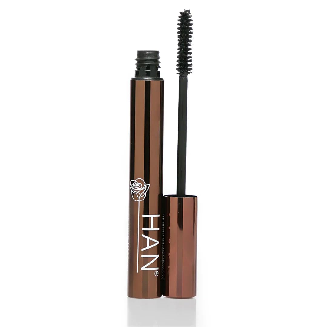 HAN Skincare Cosmetics Vegan Mascara I With Organic Sunflower and Chamomile I 0.25 oz. (Black)