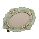 Cabilock Antiker Ovaler Resin bilderrahmen mit Kunstvollen Verzierungen Europäischer Vintage stil zur Wandmontage und Tischdekoration Rustikale Patina Edle Heimgalerie deko
