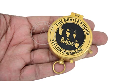 Brújula Vintage de Latón con Diseño Yellow Submarine miniatura 3
