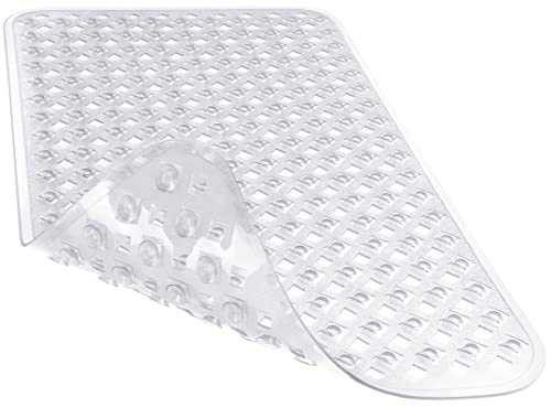 Image of Yimobra Original Bathtub Mat Non Slip, Bath Mats for Tub, Shower Mat with Drain Holes Suction Cups, Machine Washable, BPA, Latex, Phthalate Free, 70 x 40 cm, Clear Blue