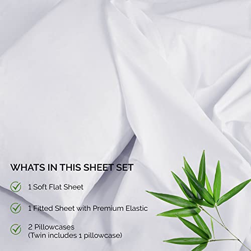 Superior Rayon From Bamboo 300-Thread Count Solid Deep Pocket Sheet Set, Full, White, 4-Piece Set #TOP7