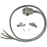 Certified Appliance 90-1010 3-Wire Dryer Cord, 4-Feet