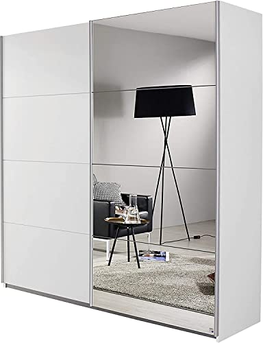 Avanti Trendstore - Rubito Armadio Con Ante Scorrevoli E Con Un' Anta Specchiata. Molto Spazioso In Laminato Colore Bianco. Dimensioni: Lap 181X197X61