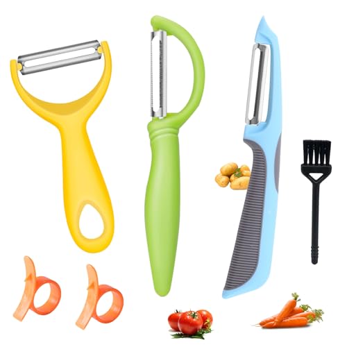 Potato Peeler for Kitchen, 6 PCS Vegetable Peeler Professional Peelers Suitable for Peeling for Potato, Apples, Carrots, Cucumber and Various Veg and Fruits