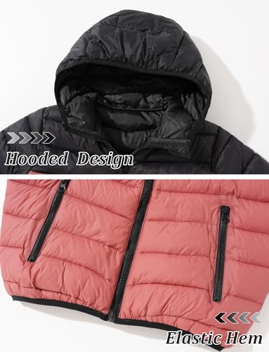 Boys Girls Winter Jacket Hooded Puffer Coat Windproof Warm Quilted Jackets Fashion Zip Up Outerwear 7-16 Years4