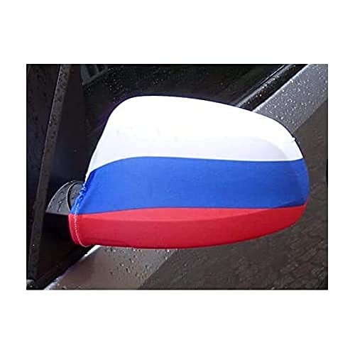 AUSSENSPIEGEL FLAGGE RUSSLAND 2 stück - RUSSISCHE Autospiegelfahne - Spiegel Car cover spezielle Auto AZ FLAG