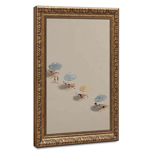 Décoration de chambre bord de mer : grande toile minimaliste océan 61x91 cm