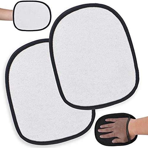 2Pcs Beach Sand Wipe Off Mitt, Beach Sand Cleaner Mitt Sand Cleaning Mitt, Sand Remover for Beach Sand and Sandbox Sand, Sand Brush Wipe Sand Mitt for Beach Volleyball, Surf and Water Activities