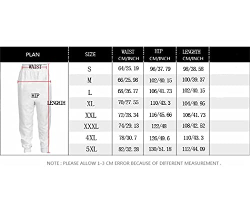 Edsnhg Animal Dragon 3D Print Pants,Men Harajuku Casual Sweatpants Straight Trousers,Hip Hop Punk Sweatpants,X-Large #TOP6