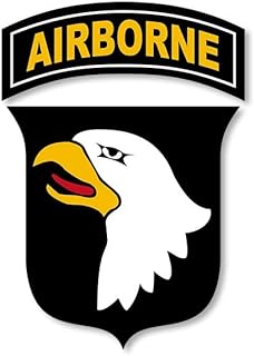 101st Airborne Logo Screaming Eagles Sticker (Logo Army 101 Bumper SSI air Assault Vietnam (3 x 4 in) U.S. Army Licensed