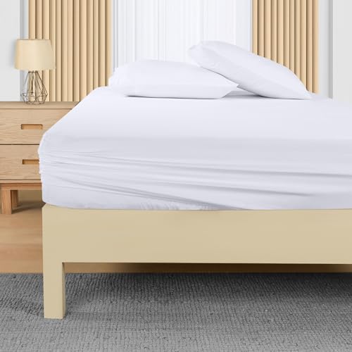 Utopia Bedding Super King White Fitted Sheet with Pillow Cases x 2 (50x75cm), Deep Pocket (35 cm), Bed Sheets Set - Image 3