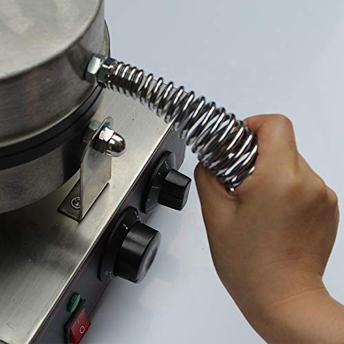 FROTH & FLAVOR Stainless Steel Waffle Maker Commercial Round 4 Slot (Multicolour)