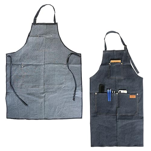 GALPADA 1pc Work Apron Work Clothes Accessories Cooking Apron Salon Apron Denim Apron Black
