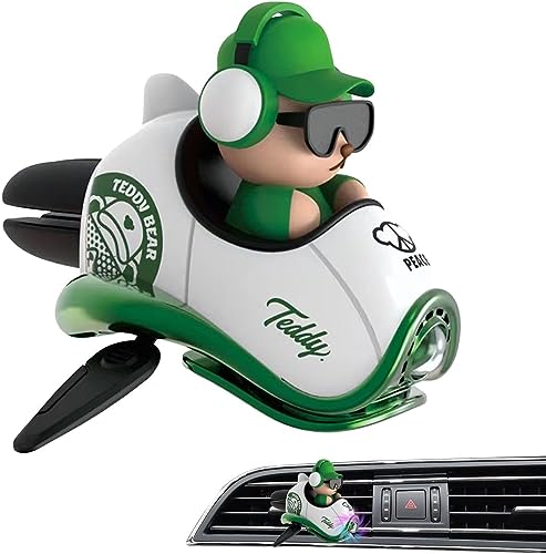 車用芳香剤 車 芳香剤 かわいい 犬 飛行機員 お洒落 車のエアディフューザー ユニバーサル車載フレグランス 空気清浄機 取り付け簡単 クリップ型 吹き出し口用 除菌 消臭 カーフレグランス 贈り物