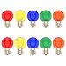 Produktbild 10X E27 Bunte Glühbirnen 1W LED Bunte 100LM Geringer Konsum Farbig Gemischt LED Glühbirnen PC Material Geeignet für die Dekoration AC220V-240V Rot, Gelb, Blau, Grün und Orange