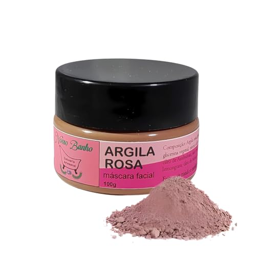 Máscara Facial Argila Rosa Revitalizante Hidratante Clareadora Reduz Irritações